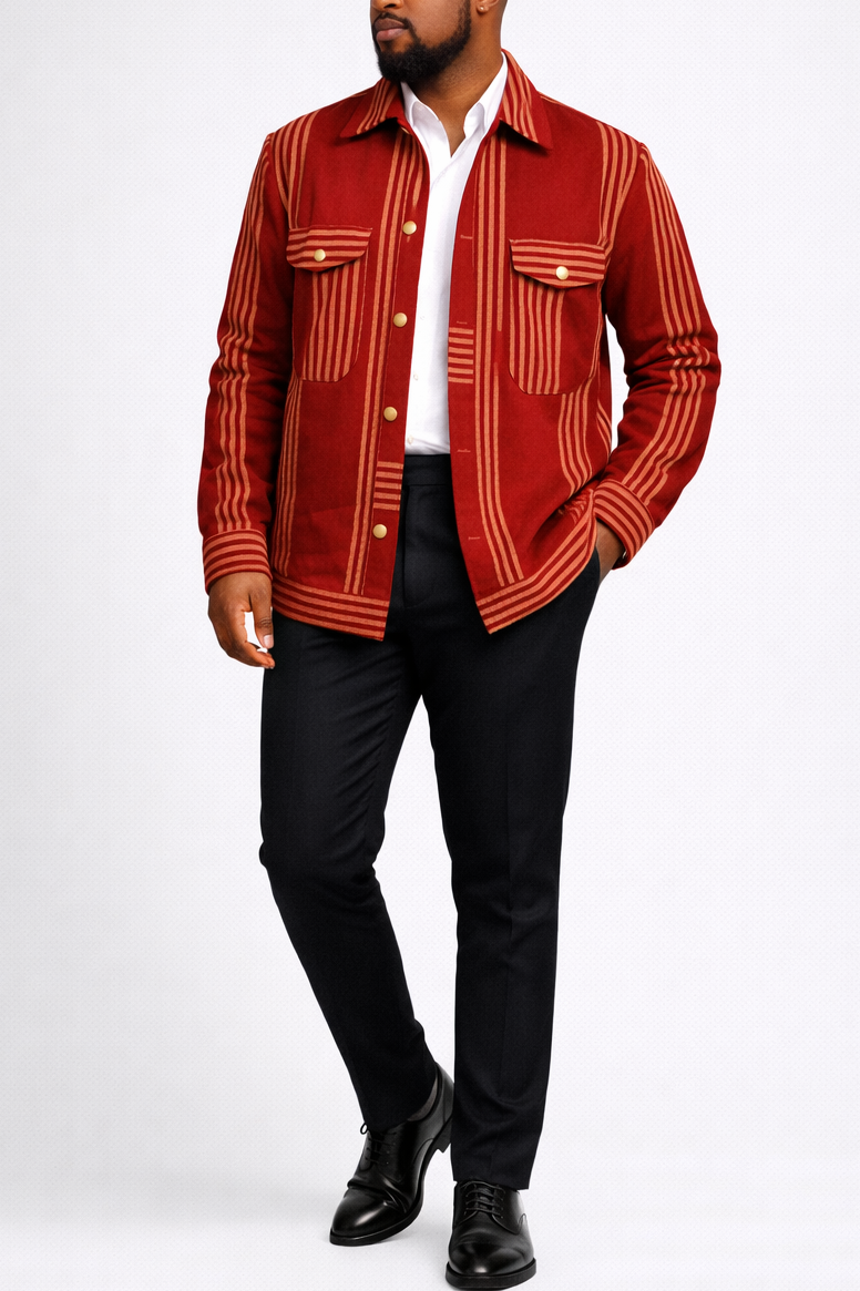 Adé Striped Asooke Jacket (Men)
