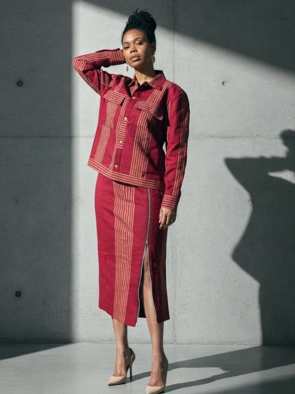 Adé Striped Asooke Skirt