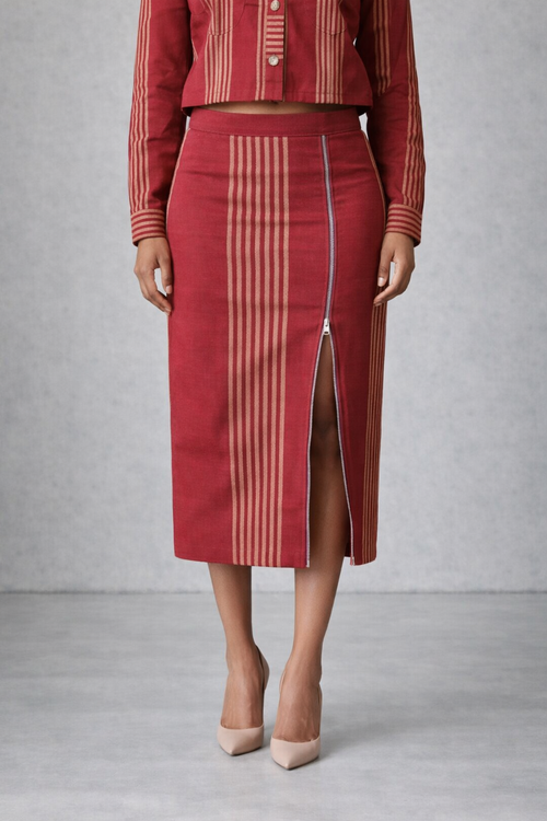 Adé Striped Asooke Skirt