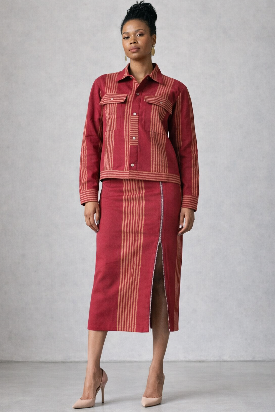 Adé Striped Asooke Skirt