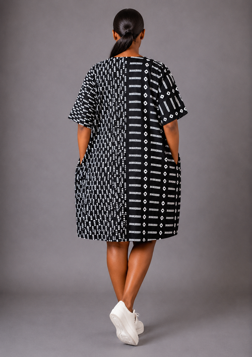 Adire Luxe Oversized Dress (Blue)